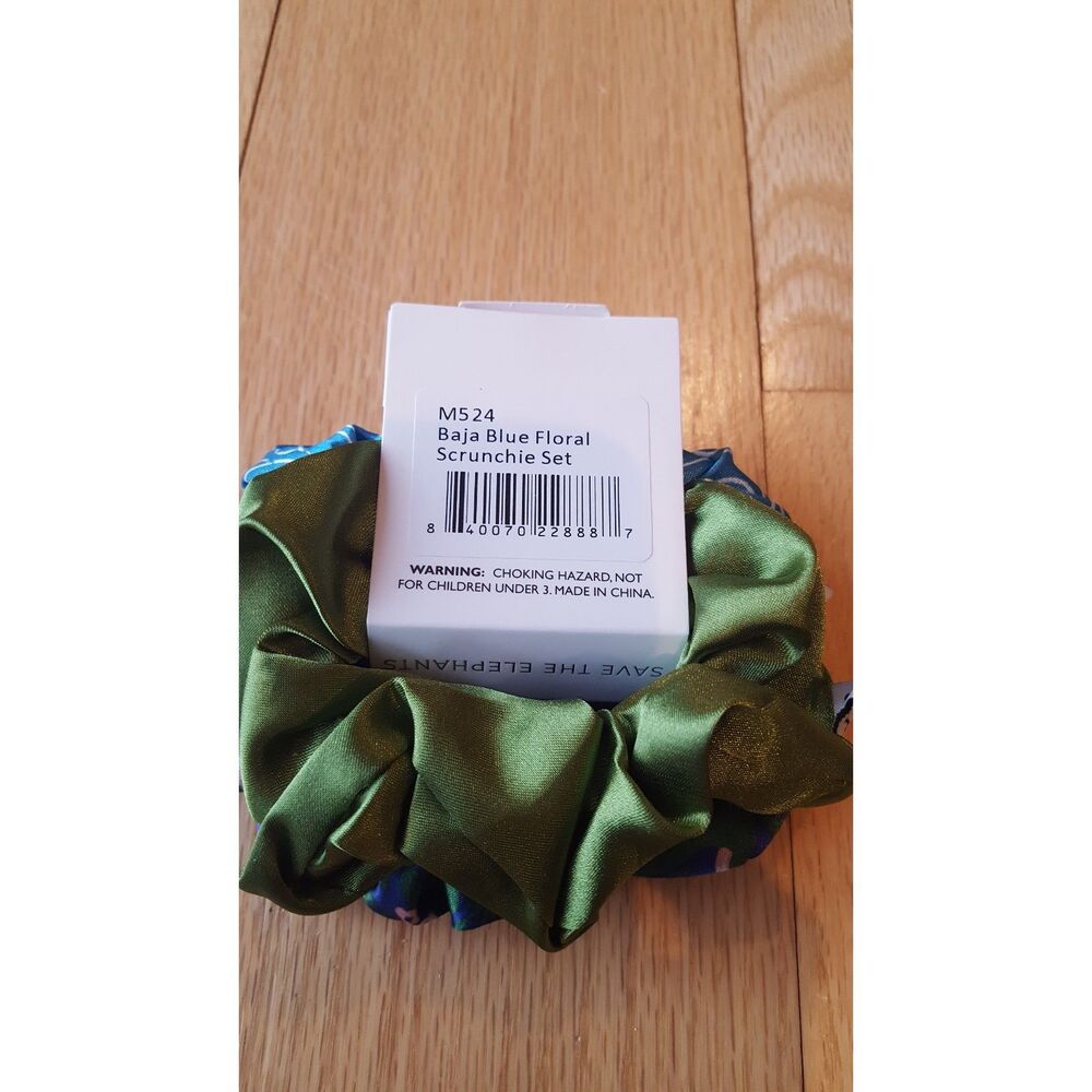 Ivory Ella Hair Scrunchies, set of 3, Blues and‎ Greens NWT - Picture 5 of 5